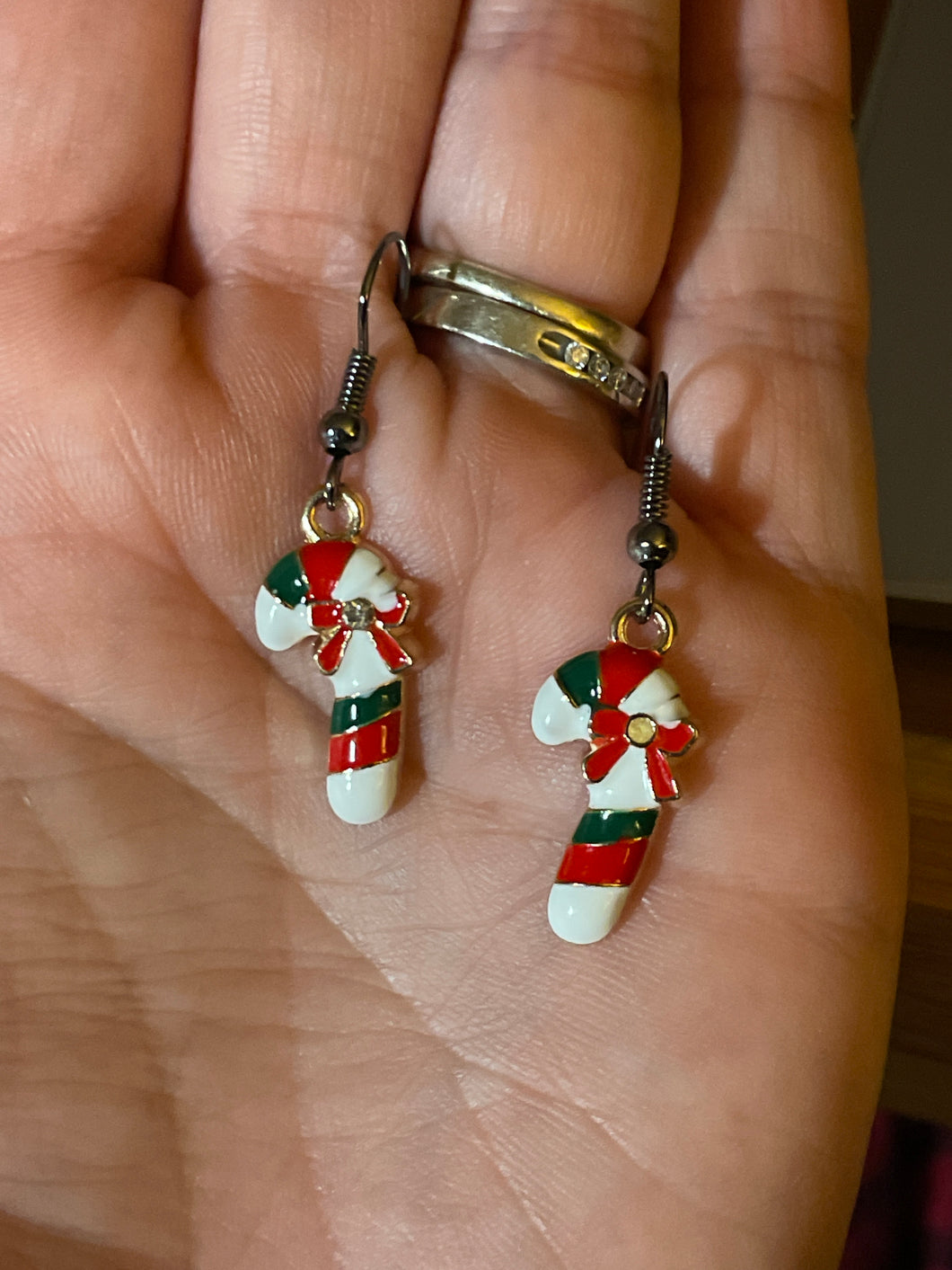 candy cane earrings