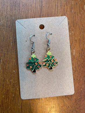 Christmas tree earrings