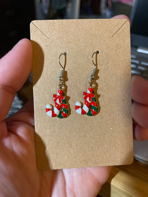 candy cane earrings