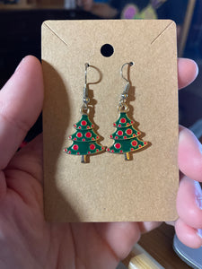 Christmas tree earrings