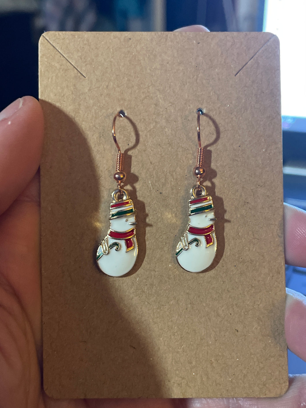 snowman earrings