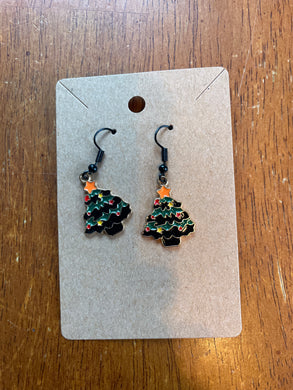 Christmas tree earrings