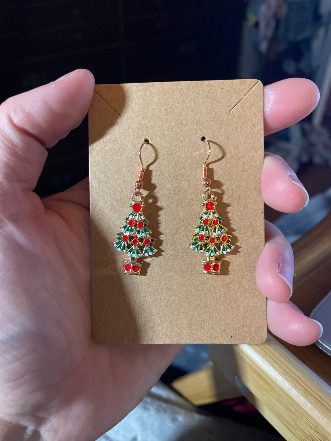 Christmas tree earrings