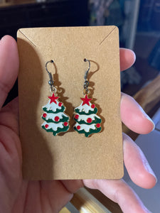 Christmas tree earrings