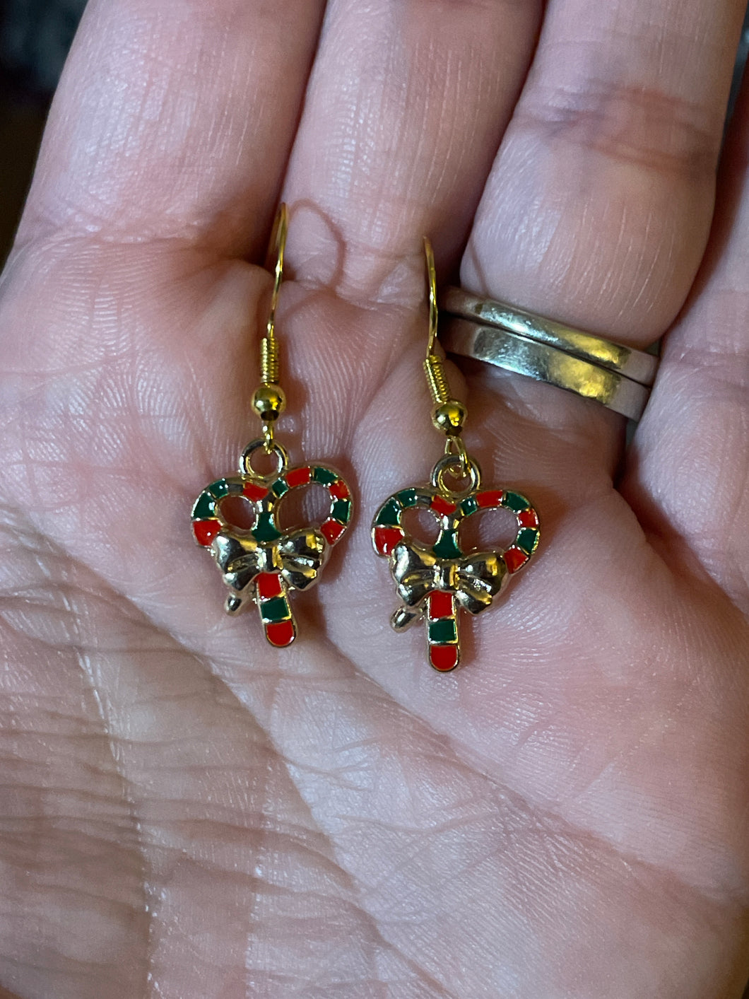 candy cane earrings