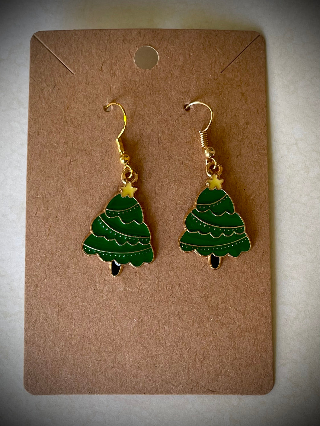 christmas tree earrings