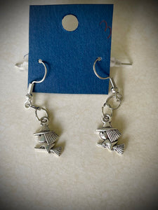 silver witch earrings