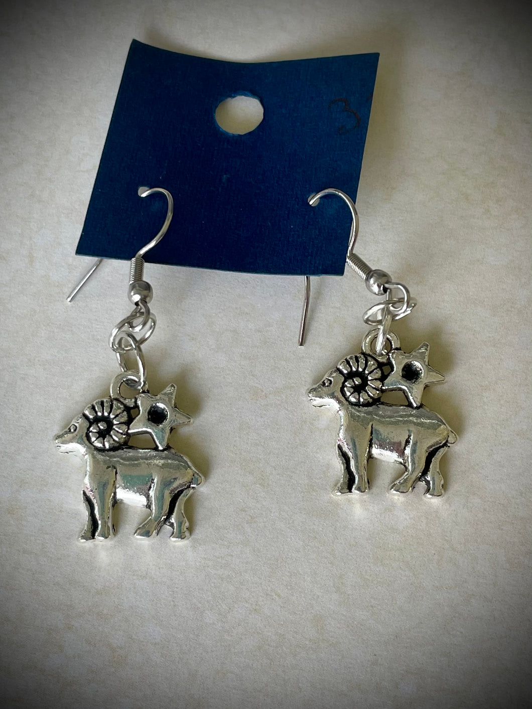 silver zodiac earrings