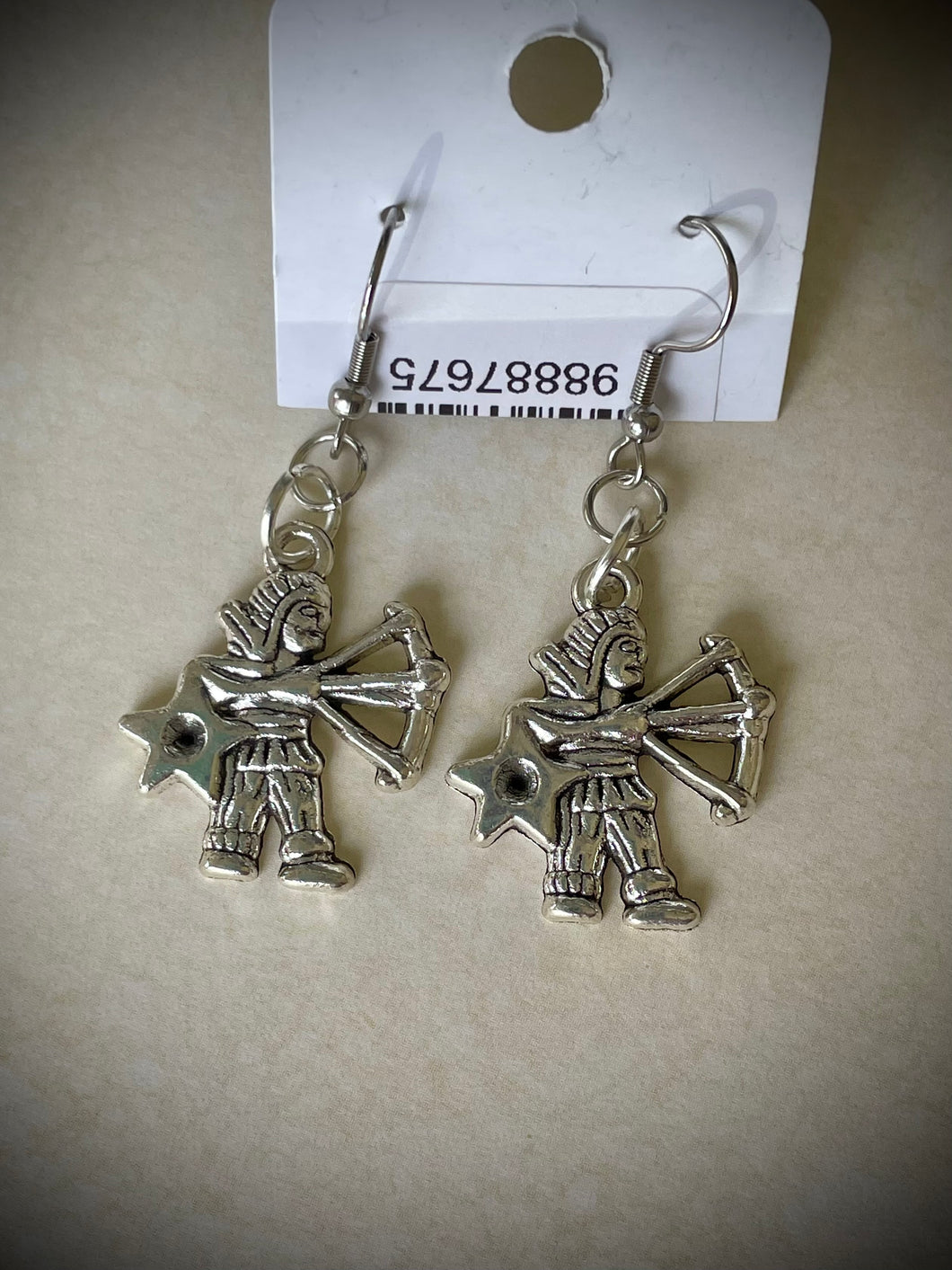 silver zodiac earrings