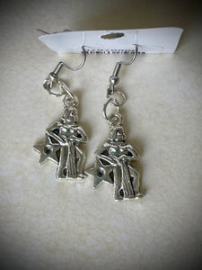 silver zodiac earrings