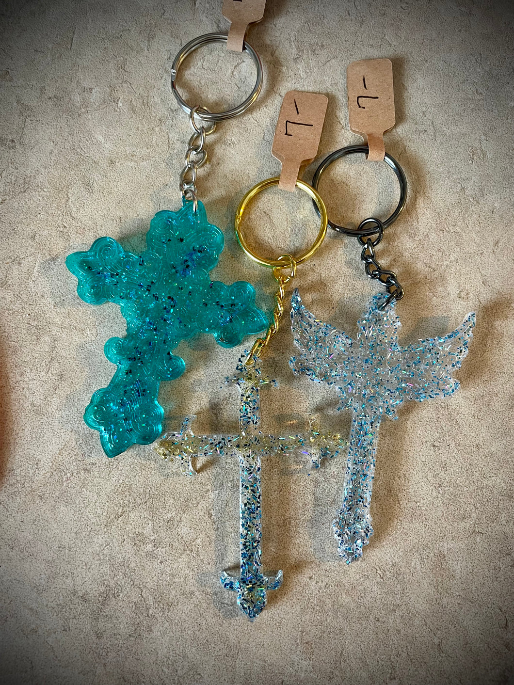 Cross - Resin keychain - large